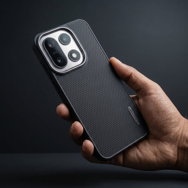 Black DRAVIK Texture Silicone Case for Oneplus 15