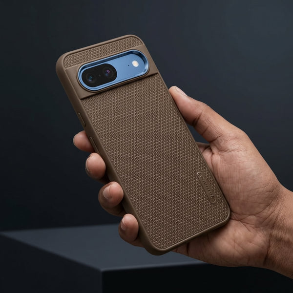 Brown DRAVIK Texture Silicone Case for Google Pixel 8a