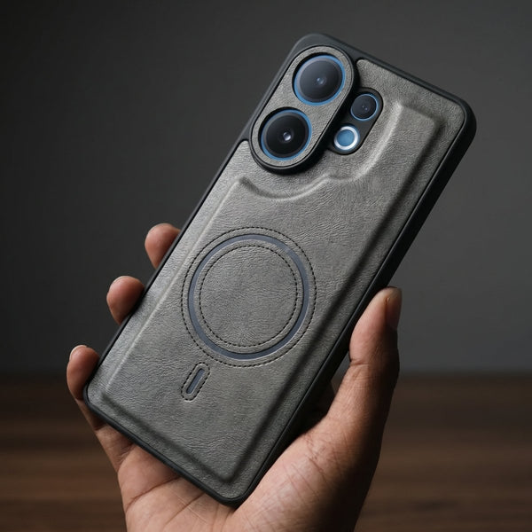 Crest Grey Leather Case for Vivo V60