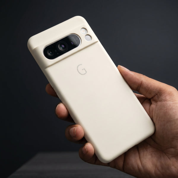 White Camera Original Silicone case for Google Pixel 8 Pro