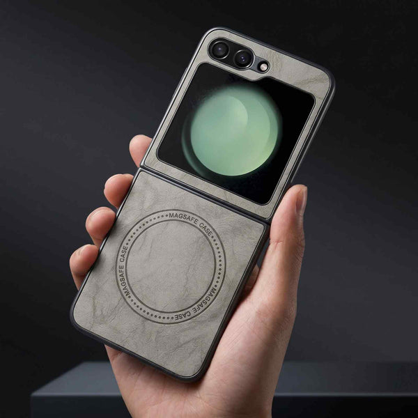 Grey Shadow Leather Case for Samsung Galaxy Z FLIP 5