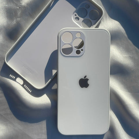 White camera Safe mirror case for Apple Iphone 15 Pro Max