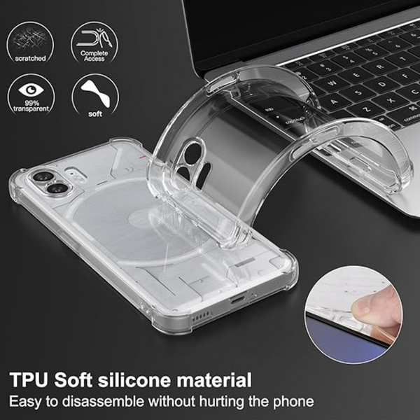 SilicaClear Transparent Silicone Case for nothing Phone 2