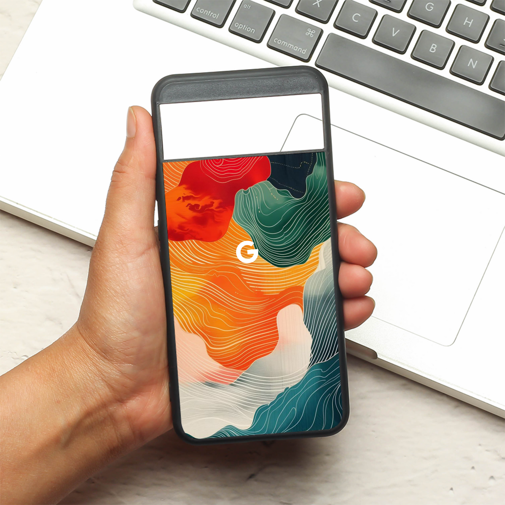 Cosmic Tides metal back case for Google Pixel 8