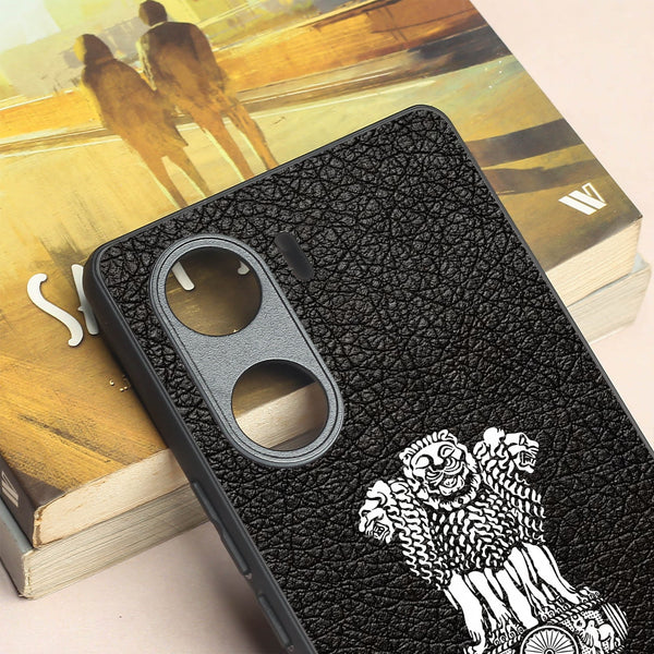 Black Satyamev Jayate metal back case for Vivo V29e