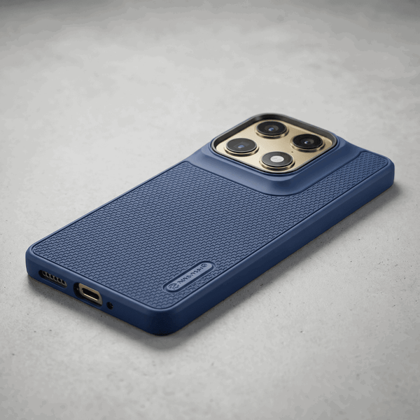 Blue DRAVIK Texture Silicone Case for Motorola Signature