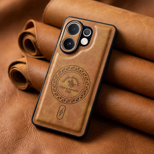 Santa Crest Yellow Leather Case for Vivo V60