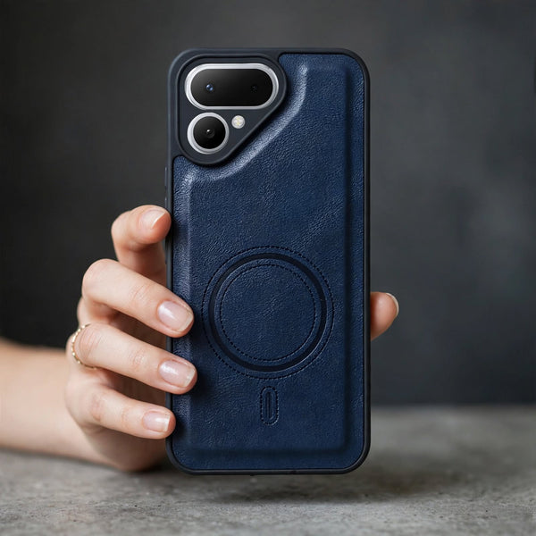 Crest Dark Blue Leather Case for Tecno Pova Curve 2