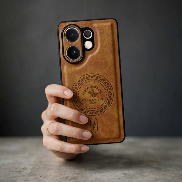 Santa Crest Yellow Leather Case for Vivo V60