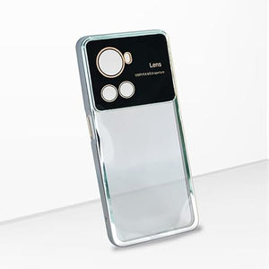 Luxury Plating SIlver Camera Protection Transparent Case for Oneplus 10r