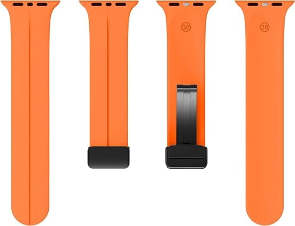 Orange Magnetic Clasp Adjustable Strap For Apple Iwatch (22mm)