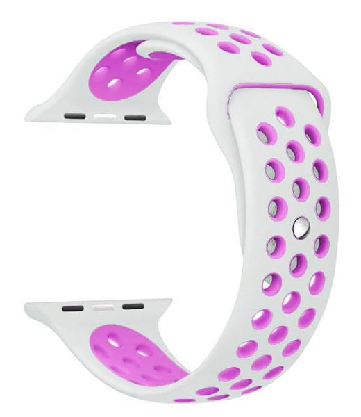 White Hot Pink Dotted Silicone Strap For Apple Iwatch (42mm/44mm)