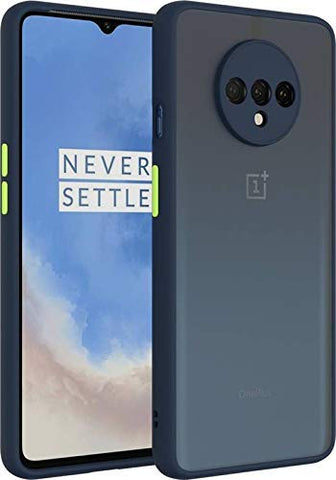 Blue Camera Smoke Silicone Safe case for Oneplus 7t