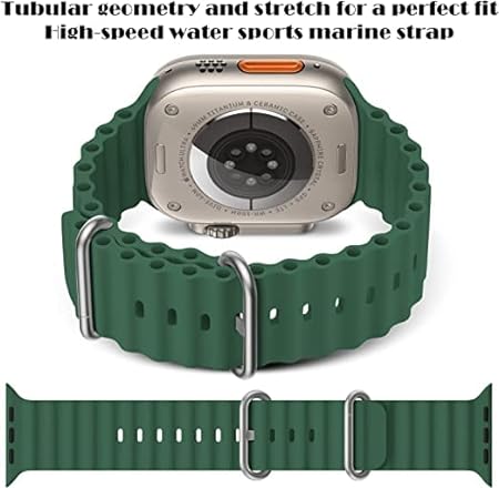 Dark Green Ocean Loop Watch Strap For apple For Apple Watch SERIES 6 (42mm/44mm/45mm/46mm/49mm)