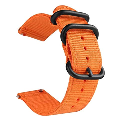 Orange Nylon Strap For Smart Watch (22mm)