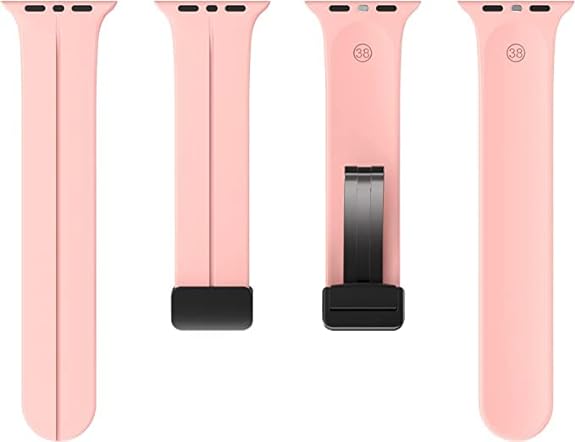 Peach Magnetic Clasp Adjustable Strap For Apple Iwatch (42mm/44mm)