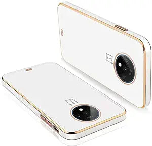 White Electroplated Transparent Case for Oneplus 7T