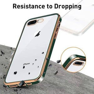 Dark Green Electroplated Transparent Case for Apple iphone 7 Plus