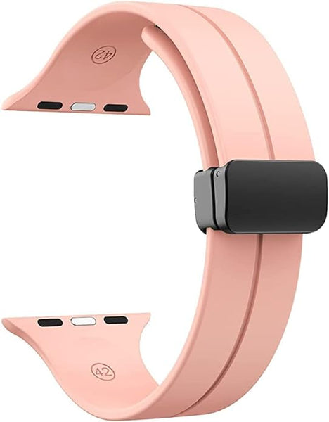Peach Magnetic Clasp Adjustable Strap For Apple Watch Series 1 (42mm/44mm/45mm/46mm/49mm)