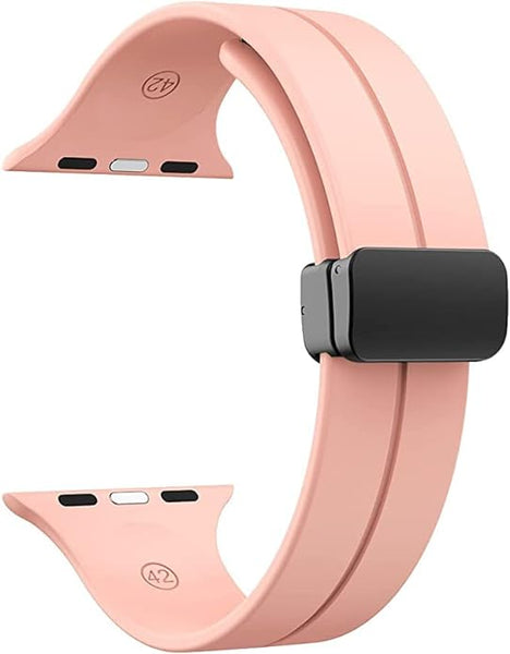Peach Magnetic Clasp Adjustable Strap For Apple Iwatch (22mm)