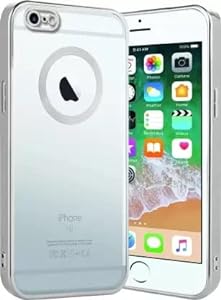 Silver 6D Chrome Logo Cut Transparent Case for Apple iphone 6/6s