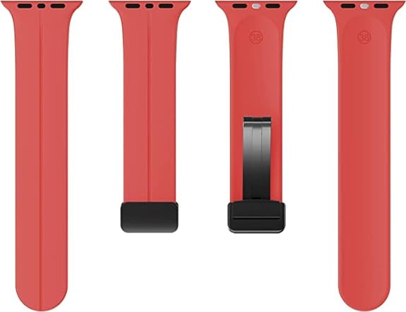 Red Magnetic Clasp Adjustable Strap For Apple Watch SERIES SE 2020 (42mm/44mm/45mm/46mm/49mm)