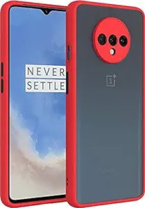 Red Camera Smoke Silicone Safe case for Oneplus 7t