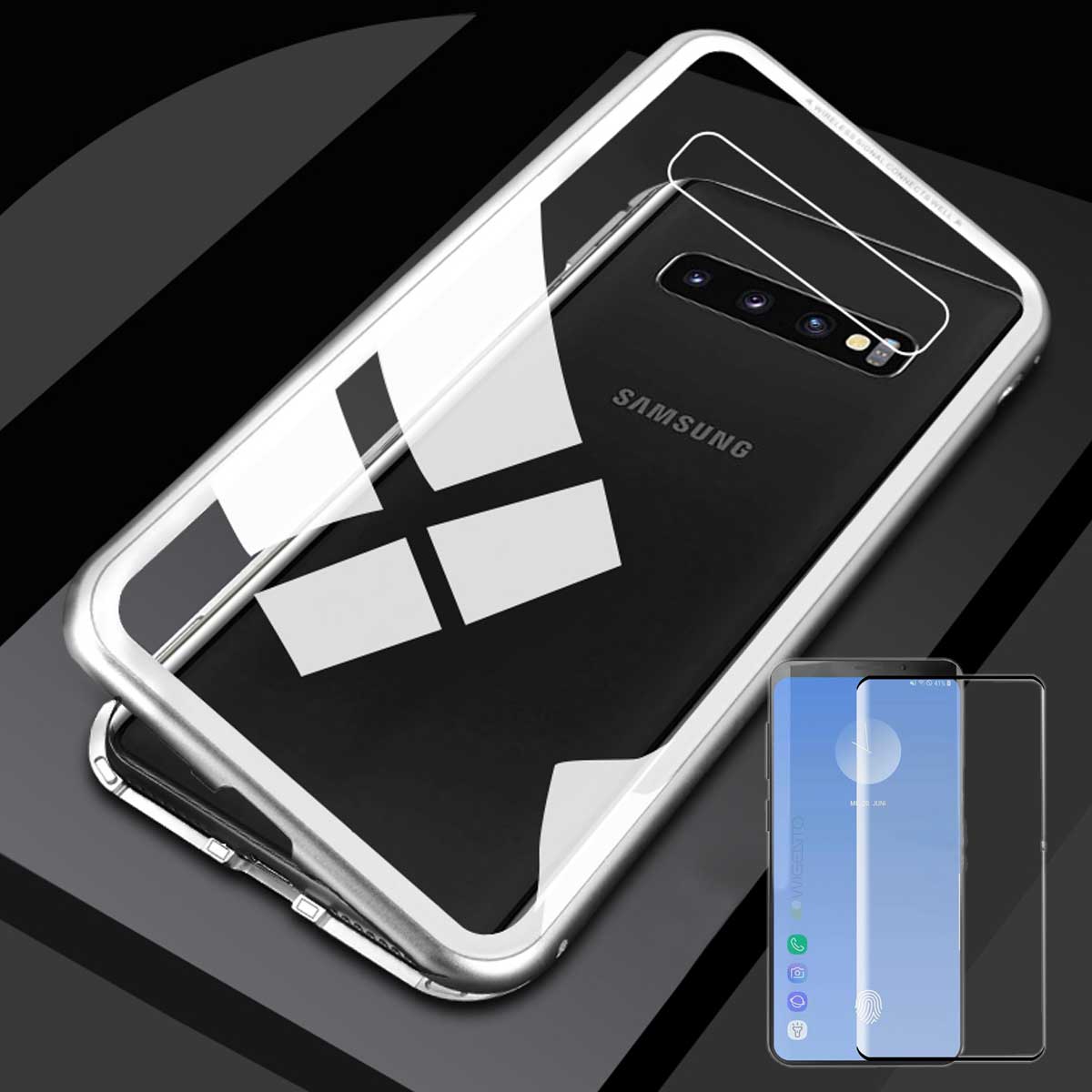 Silver Magnetic Back Case for Samsung S10