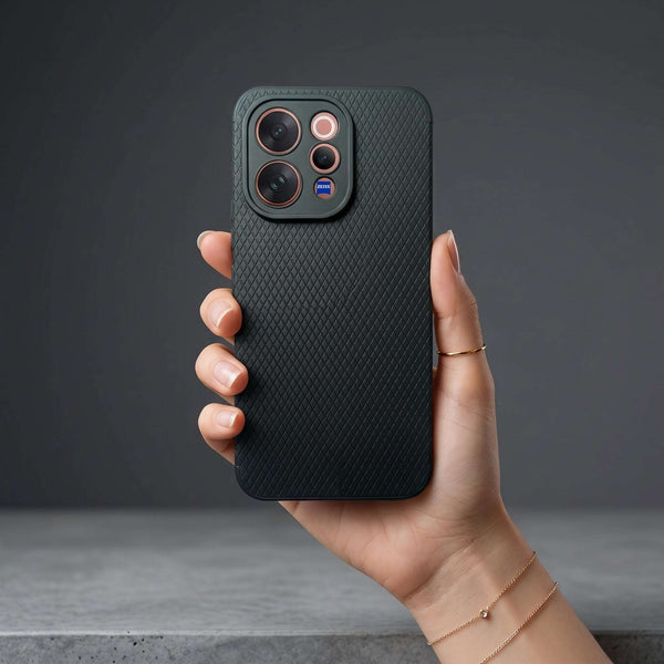 Black Line Wave Silicone Case for Vivo V70