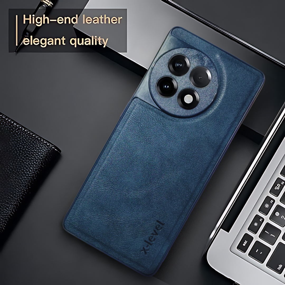 X-LEVEL Blue Leather Case for Oneplus 11r