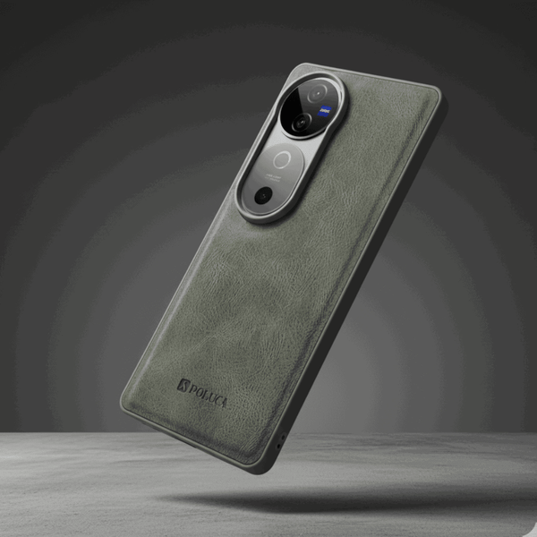 Grey Standard Leather Case for Vivo V40