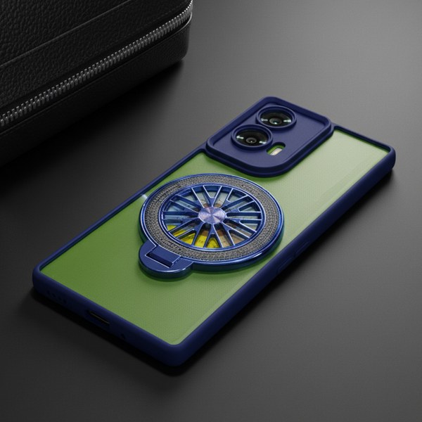 AeroRing Blue Transparent Case for Motorola Edge 50 Fusion