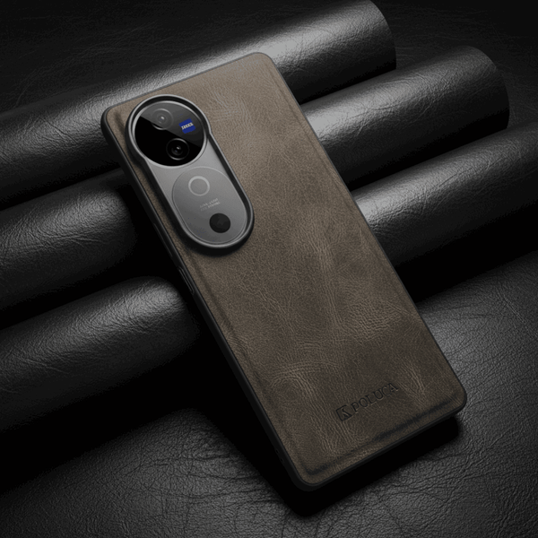 Light Brown Standard Leather Case for Vivo V40
