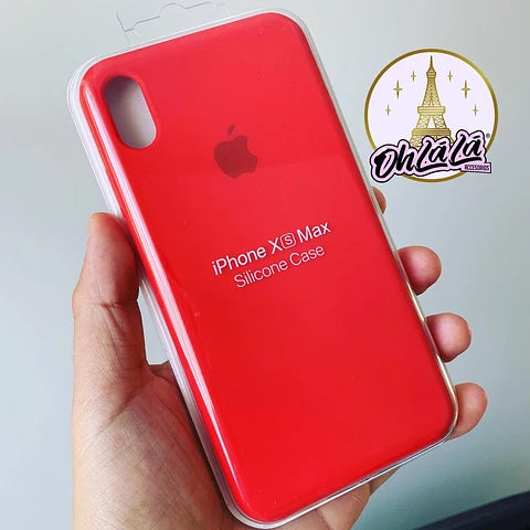 Red Original Silicone case for Apple iphone Xs Max