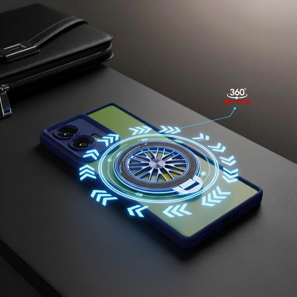 AeroRing Blue Transparent Case for Motorola Edge 50 Fusion