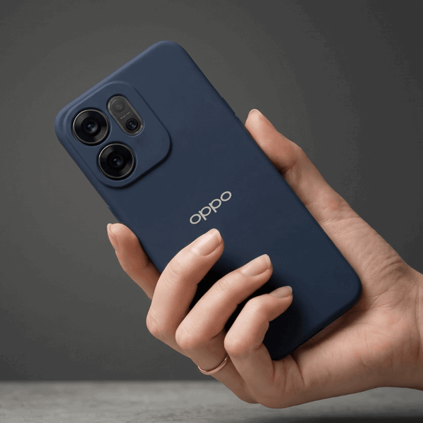 Dark Blue Camera Original Silicone case for Oppo Reno 14F