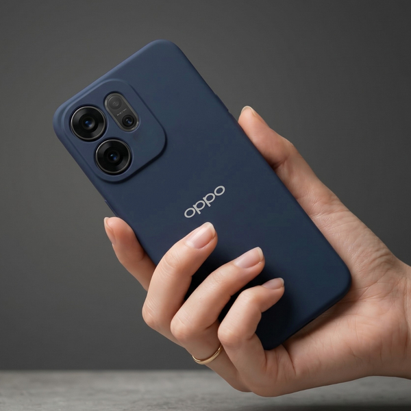Dark Blue Camera Original Silicone case for Oppo Reno 14F