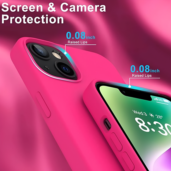 Hot Pink Original Silicone case for Apple iphone 14 Plus