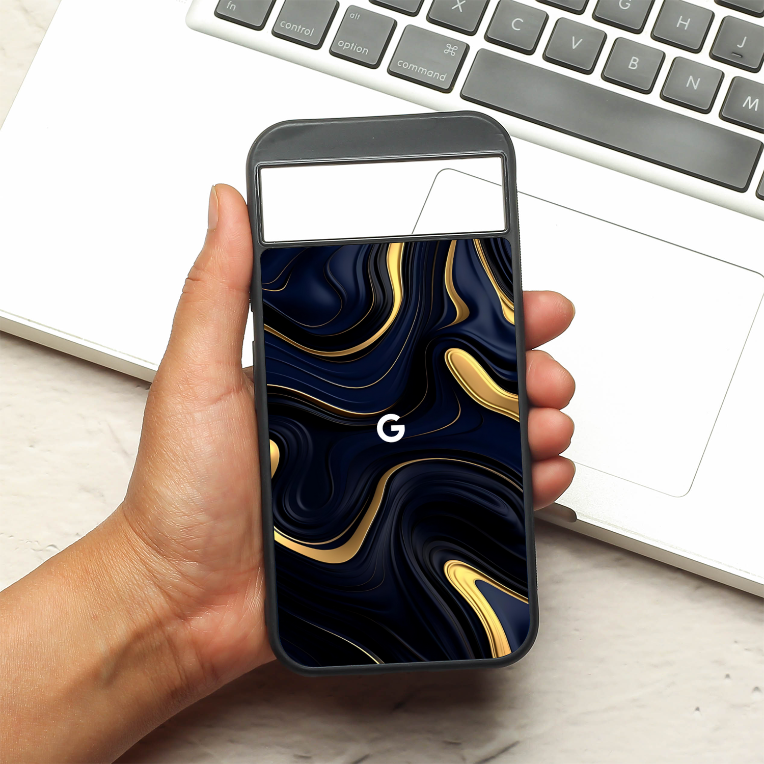 Noir Gold metal back case for Google Pixel 8A