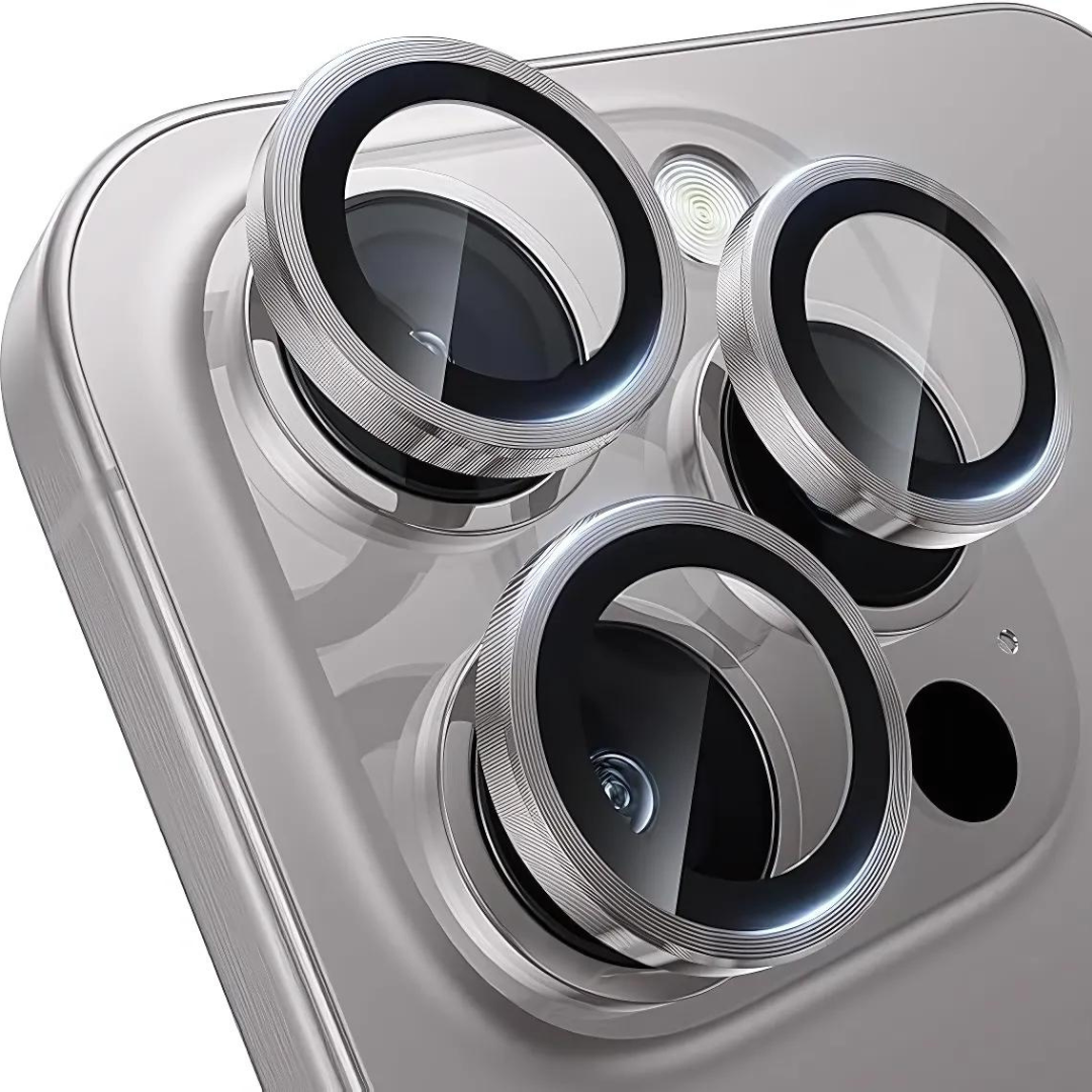 Grey Metallic camera ring lens guard for Apple iphone 16 Pro