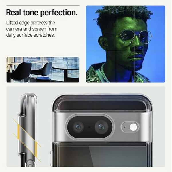 SilicaClear Transparent Silicone Case for Google Pixel 8