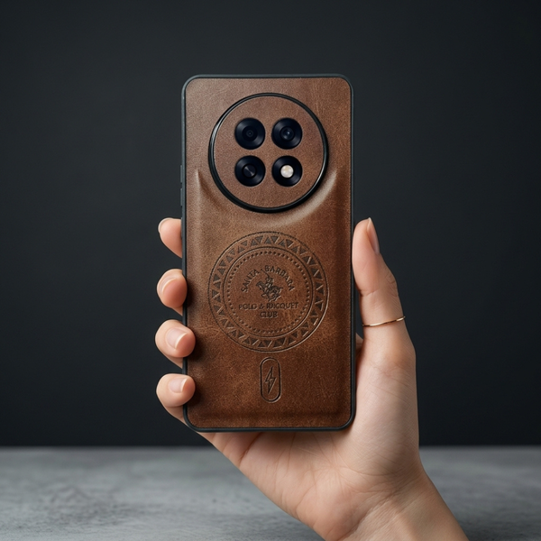 Santa Crest Dark Brown Leather Case for Oppo F31 Pro Plus