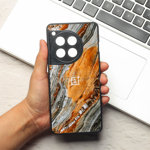 Sienna Marble metal back case for OnePlus 12R