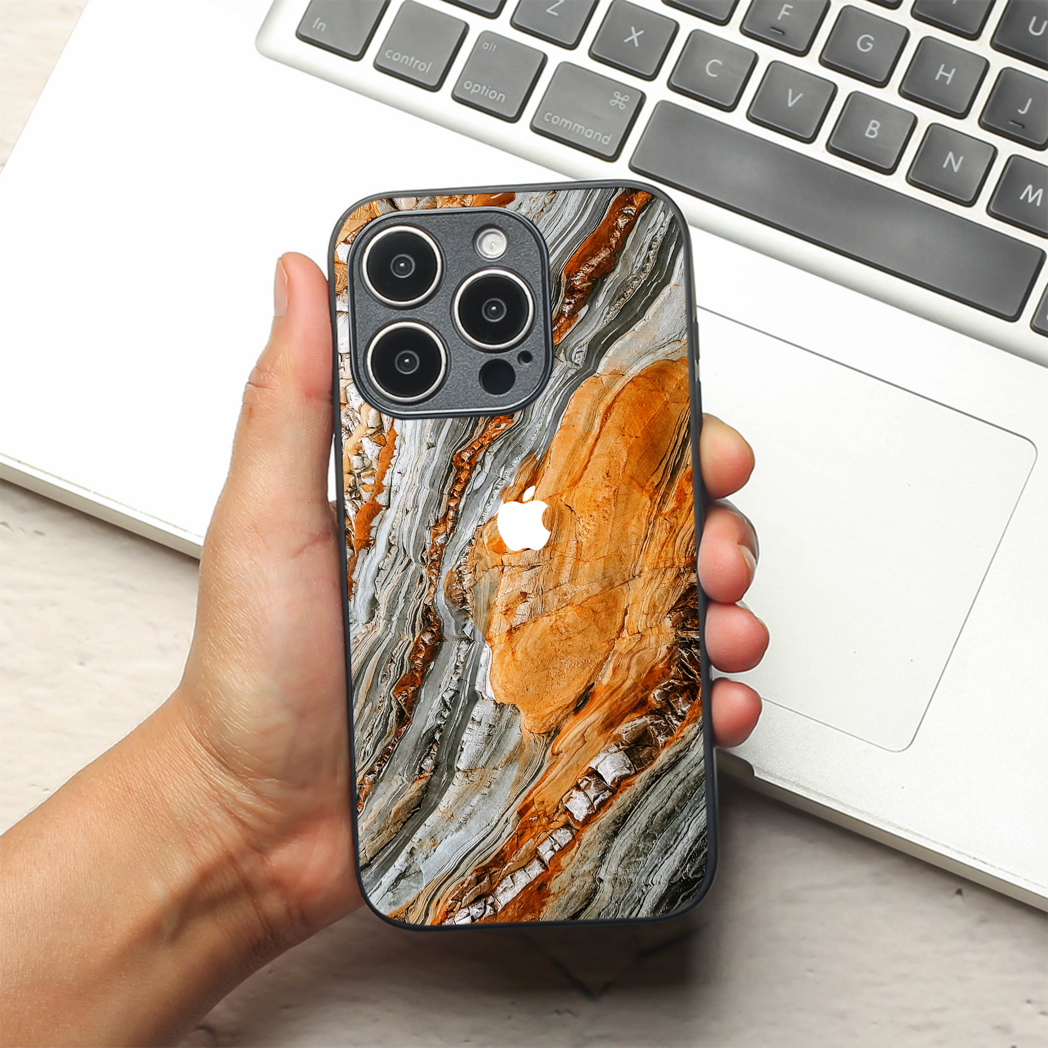 Sienna Marble metal back case for Apple Iphone 12 Pro Max