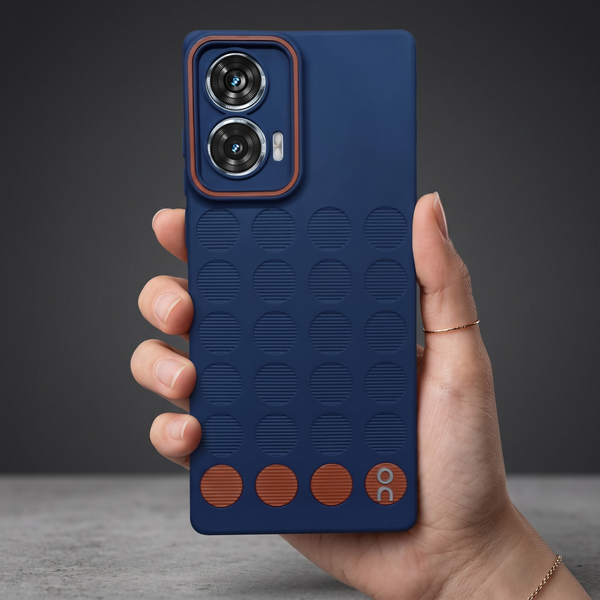 Stack Dark Blue Silicone Case for Motorola Edge 50 Fusion