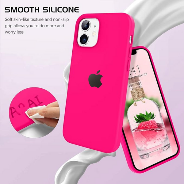 Hot Pink Original Silicone case for Apple iphone 12