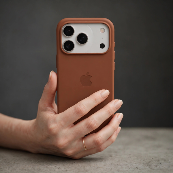 Brown Original Silicone case for Apple iphone 18 Pro