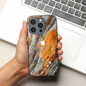 Sienna Marble metal back case for Apple Iphone 14 Pro