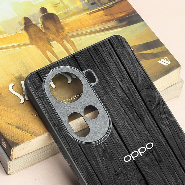 Dark Wood metal back case for Oppo Reno 11