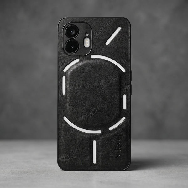 X-LEVEL Black  Leather Case for Nothing Phone 2